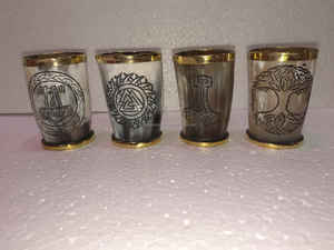 Personalizado exquisito Vintage oso bebiendo Koi taza hecha a mano cuerno Natural corto antiguo tallado estilo Animal negocio perfecto - Product Image 3