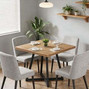 Tavolo da Pranzo Solido Ovale Assemblato con Motivo Rettangolare in Pietra Sinterizzata Effetto Marmo - Product Image 6