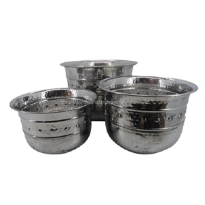 Juego de macetas de flores de Metal de diseño único de dos piezas para restaurante, jardín, accesorios decorativos para macetas florales - Product Image 3