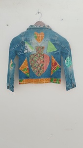 Chaqueta Vaquera para Mujer, Manga Larga, con Parches y Apliques, Estilo Casual, Lavado a la Piedra, para Otoño - Product Image 4