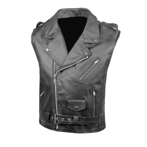 Chaleco de Cuero para Hombre, Invierno, Alta Calidad, Personalizable, Sin Mangas, Informal, Ajuste Cómodo, Servicio OEM - Product Image 5
