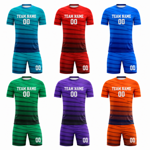 Conjunto de Uniforme de Fútbol Sublimado Personalizado, Camiseta y Pantalones Cortos de Fútbol con Nombre, Número y Logotipo - Product Image 2