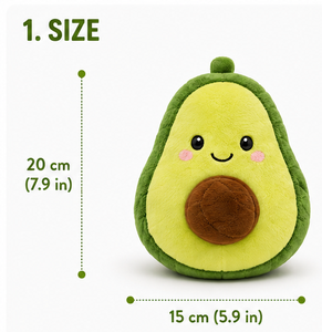 Juguete Masticable para Perros de Felpa Suave Moderno con Forma de Aguacate, Juguete Duradero con Sonido para Aliviar la Ansiedad y para la Dentición de Cachorros - Product Image 2