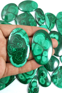 Natural Green <b>Malachite</b> Mix Cabochon Lot Natural Gemstone Polished Loose Stones for Jewelry Making Wholesale Supply - Product Image 4
