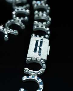 <b>Iced</b> <b>Out</b> Rectangle Pendant Necklace Silver Plated Link <b>Chain</b> Rhinestone Charm Jewelry for Gift and Party - Product Image 4