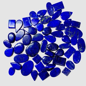 Lapis-lazuli naturel, cabochon ovale, pierre précieuse semi-précieuse, polie, bleue, 20-40 mm, certifiée IGI, vente en gros en vrac - Product Image 2