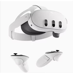 Auriculares VR blancos con controladores y sensores de movimiento de seguimiento de 360 grados para una experiencia de juego inmersiva - Product Image 1