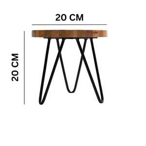 Support à gâteau élégant en bois et en fer, qualité supérieure, plateforme de présentation pour boulangerie et usage domestique - Product Image 6