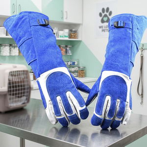 Gants de manipulation des animaux anti-morsure, anti-griffures, anti-coupures, résistants aux produits chimiques, sans latex, bleus, taille unique - Product Image 6