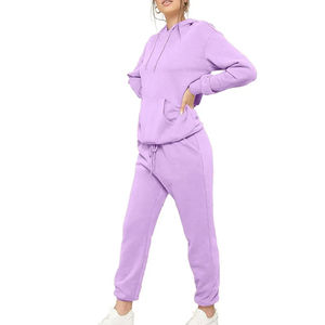 VIBE SEWN Ensemble de survêtement polaire à capuche pour femme, 2 pièces, respirant, doux, léger, en polyester/coton, avec paillettes, pour l'automne - Product Image 5