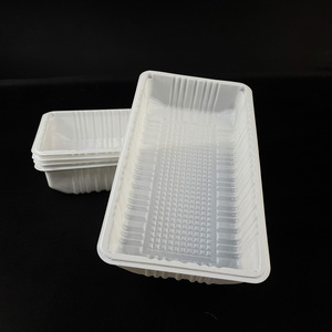 Plateau alimentaire en plastique blanc personnalisé, plateau d'emballage jetable - Product Image 5