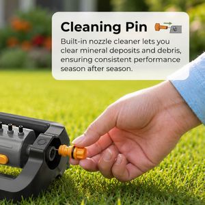 Sistema de riego ajustable para jardín, césped y patio, con control de zonas personalizable y 10 combinaciones de riego. - Product Image 5
