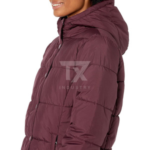 CUSTOMIZED Women's Quilted Diamond Puffer Jacket Winter Coat Long Sleeve Button Down Outerwear with Pockets - Product Image 6