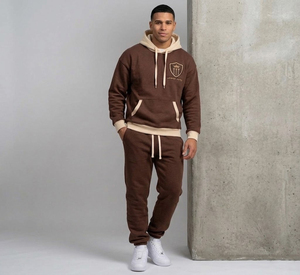 Mens Fleece <b>Oversize</b> Tracksuit / 100% Cotton Baggy Full Sleeve Hood <b>Sweatpants</b> Men's Sports Tracksuit - Product Image 6