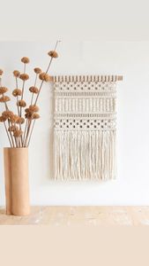 Venta al por mayor de macramé de algodón bohemio moderno para colgar en la pared decoración Tie-Dye Home Boho Style Construction Art - Product Image 4
