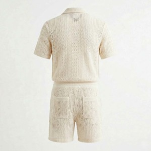 Men Two Piece Fleece <b>Knit</b> Breathable 100% Cotton Summer Resort Wear Streetwear <b>Set</b> Wholesale - Product Image 6