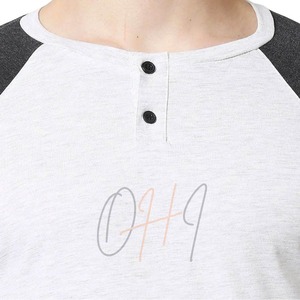 T-shirt Henley à col rond ample pour homme avec design personnalisé, 100% coton, écologique et respirant, séchage rapide - Product Image 4