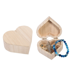 <b>Wooden</b> <b>Heart</b> Shaped Jewelry Storage Box Handmade <b>Wooden</b> Jewelry Organizer Gift Box Ring Earring Necklace Storage Case - Product Image 6