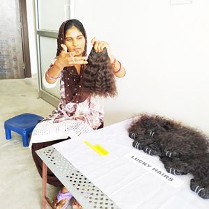 Venta al por mayor 100% Paquetes de Cabello Humano Vietnamita Remy Cabello Natural Máquina Rizada Birmana Doble Trama Extensión de Cabello Humano Ondulado Suelto - Product Image 5