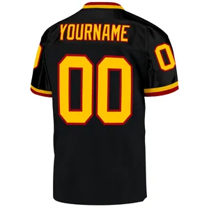 Custom American Football Jersey V-Neck Short Sleeve Mesh Breathable 100% Polyester Sublimated Print Team <b>Name</b> Number - Product Image 2