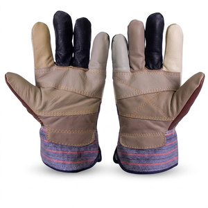 Gants de travail en cuir de buffle durable, haute qualité, pour travaux de construction, usage industriel et sécurité. - Product Image 2