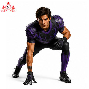 Uniforme de football américain léger et respirant pour hommes adultes, 100% polyester, design personnalisé, édition équipe - Product Image 3