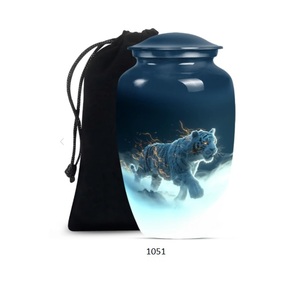 Urna de cremación de metal negro grande de la mejor calidad para cenizas humanas, para adultos, mujeres y hombres, urna de 10 pulgadas con bolsa de terciopelo gratis. - Product Image 3