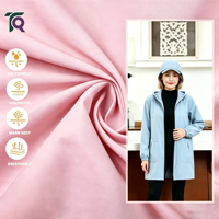 Tissu pongé imperméable enduit PU 100% polyester haute performance 165GSM pour veste parka