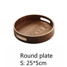 Assiette de service classique en bois, ronde, polie, durable, motif uni, pour les occasions de mariage - Product Image 3