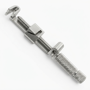 Retenue en acier inoxydable Tofflemire avec poignée moletée, instrument chirurgical dentaire manuel, couleur argent, Classe I - Product Image 4