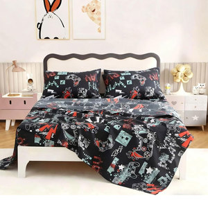 Juego de sábanas de primera calidad para dormitorio, producción personalizada, con material suave y acabado de calidad. - Product Image 1