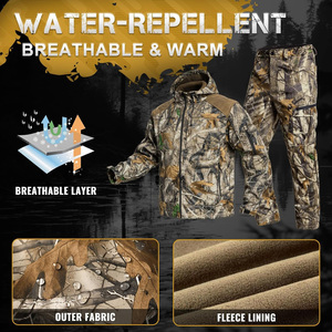 Ensemble de veste et pantalon de camouflage haut de gamme pour la chasse, la randonnée et les aventures en plein air - Fournisseur en gros - Product Image 3