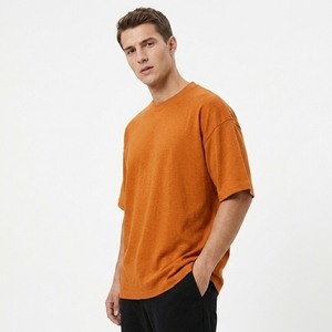 100% Cotton Men's Blank Front Regular Fit <b>Plain</b> <b>Tshirts</b> Wholesale 230gsm Breathable Casual Tees Custom Unisex Jersey shirt - Product Image 3