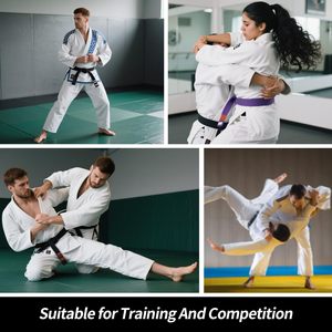 ชุดยูโด BJJ คุณภาพสูง ผ้าฝ้ายทอแบบเพิร์ลวีฟ ระบายอากาศได้ดี น้ำหนักเบา ทนทาน ชุดฝึกซ้อม รับสกรีนโลโก้ สำหรับผู้ชายและผู้หญิง - Product Image 6