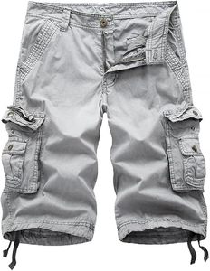 Shorts de course athlétiques pour hommes, décontractés, en toile unie 100% coton, respirants, légers, à séchage rapide, avec poches et taille élastique - Product Image 1