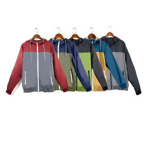 Chaqueta Cortavientos Deportiva Personalizada para Hombre, con Capucha y Logotipo Frontal, Ligera, para Correr, Senderismo y Uso Diario - Product Image 3
