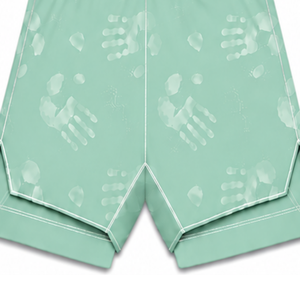Shorts Deportivos de Baño Color Verde Menta y Blanco, Ligeros, Ecológicos, de Secado Rápido, Transpirables, con Cordón Ajustable en la Cintura, para Entrenamiento y Alto Rendimiento - Product Image 5