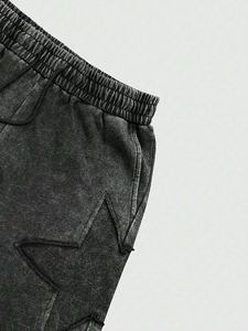 Pantalones Cortos Personalizados para Hombre, Estilo Vintage, Lavado Ácido, Tela Resistente, Transpirable, Ecológico, Cierre con Cordón, para Entrenamiento Intenso - Product Image 3