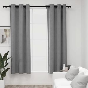 2 pezzi tende oscuranti in velluto grigio 37 "x 84" con anelli eleganti mantovane per l'arredamento della casa - Product Image 1