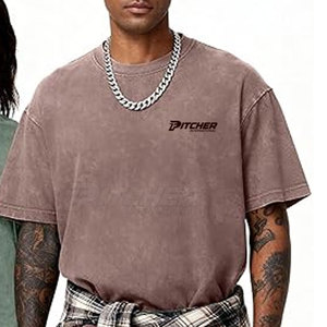 Camiseta de Lavado Ácido para Hombre, Diseño Desgastado Moderno, Tela Suave, Estilo Casual Urbano - Product Image 6