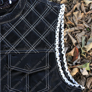 Unisex Waterproof Lambskin Genuine Leather Vest Wholesale Casual Fashion for Men Women Winter Use Plus Size Woven <b>Waistcoat</b> - Product Image 6