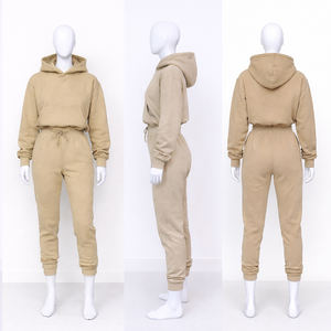 Conjunto Deportivo de Dos Piezas para Mujer, Sudadera con Capucha Holgada y Pantalones Casuales, Ropa Deportiva de Lujo, 100% Algodón - Product Image 1