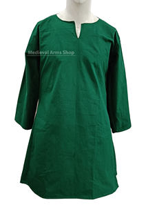 Túnica Medieval Verde de Algodón, Camisa de Disfraz Vikingo de Longitud Completa, Ropa de Guerrero Caballero para Representaciones Renacentistas, Halloween y Pascua - Product Image 3