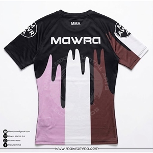 Rashguard de compression unisexe Mawra personnalisé à manches courtes, anti-UV UPF50, écologique, pour l'entraînement de MMA, BJJ, Jiu Jitsu et Grappling - Product Image 4