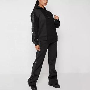 Femmes à capuche pantalon set Crop Top Deux Pièces À Capuchon de Survêtement de Femmes - Product Image 5