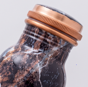 Luxurious Marble Print Pure Copper <b>Bottle</b> Leakproof Modern Minimalist Style For Daily Hydration Travel Gym Yoga Office And Yoga - Product Image 2