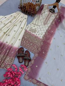 ชุดสูททรงตรงแบบหรูหราพร้อมเสื้อและกางเกงปักลายสวยงาม พร้อมผ้าคลุมไหล่ทันสมัยสำหรับงานปาร์ตี้และงานเฉลิมฉลอง - Product Image 4