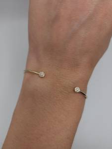 ELVORA GEMS Bracelet rigide tendance plaqué or 18 carats avec diamants de laboratoire certifiés IGI et diamants blancs taille brillant - Product Image 5