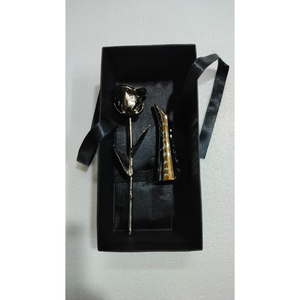 Rosa real bañada en oro de 24k, hecha a mano y preservada, con caja de regalo, un regalo romántico y amable para el día de San Valentín o aniversario, para ella. - Product Image 4