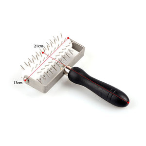 Perforateur à pâte en acier inoxydable de qualité alimentaire, réutilisable, robuste, rouleau à picots 13cm 390g pour pâte à pizza, boulangerie et pâtisserie - Product Image 6